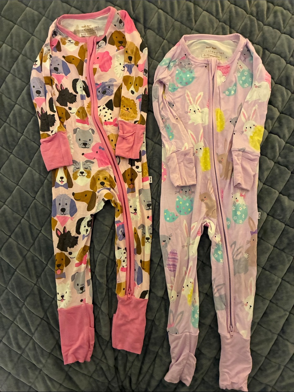 Little Sleepies Zip One-Piece Pajamas 2 pairs